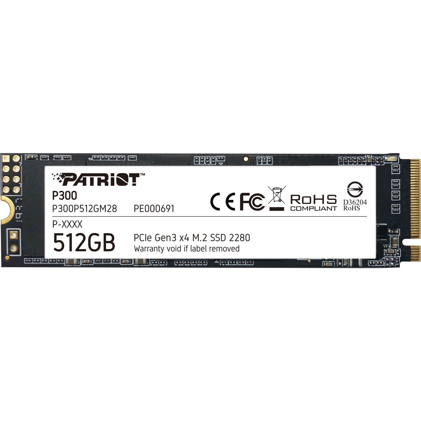 Disco SSD Patriot P300 M.2 512GB PCI Express NVMe