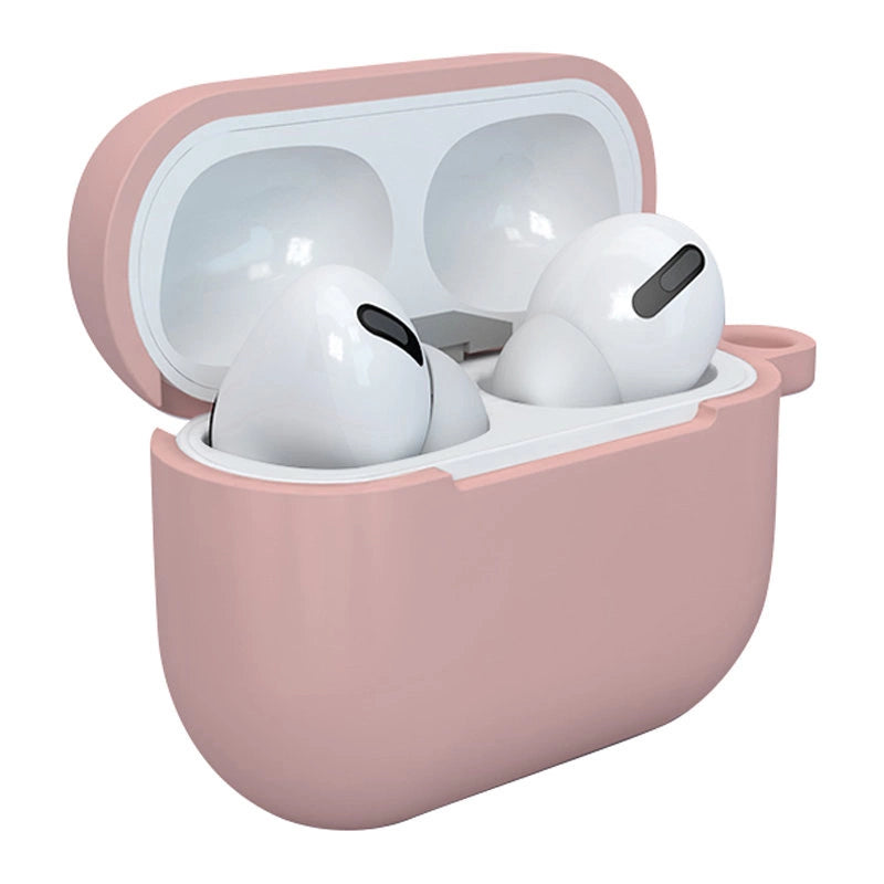 Case for AirPods 3 silicone soft case for headphones + keychain lobster clasp pendant pink (case D)_1