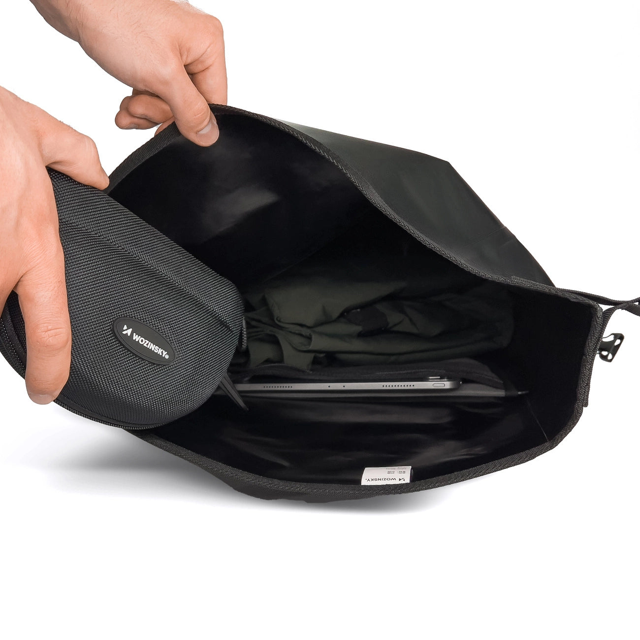 Wozinsky waterproof bicycle bag trunk pannier 25l black (WBB24BK)_14