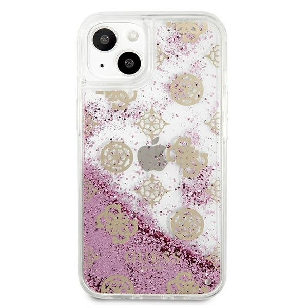 Guess GUHCP13SLGPEPI iPhone 13 mini 5.4" pink/pink hardcase Peony Liquid Glitter_2