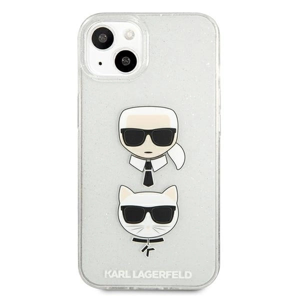 Karl Lagerfeld KLHCP13SKCTUGLS iPhone 13 mini 5,4" srebrny/silver hardcase Glitter Karl`s & Choupette_2