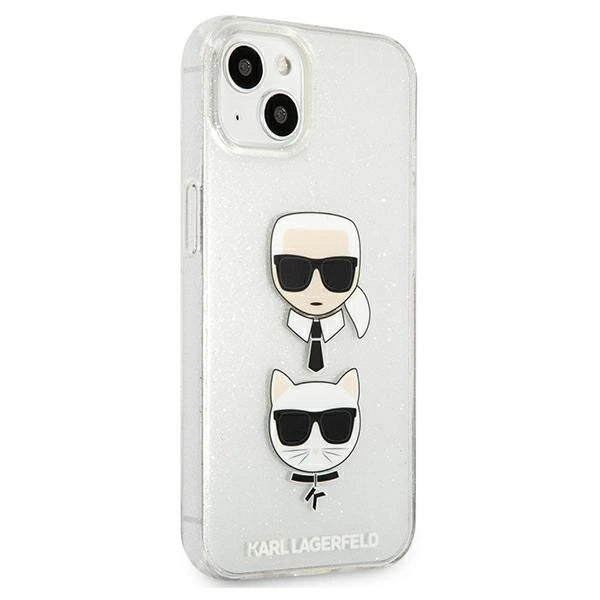 Karl Lagerfeld KLHCP13SKCTUGLS iPhone 13 mini 5,4" srebrny/silver hardcase Glitter Karl`s & Choupette_3