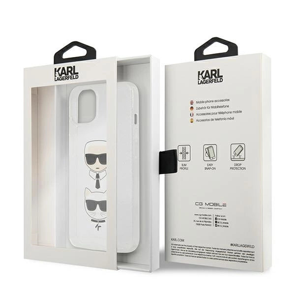 Karl Lagerfeld KLHCP13SKCTUGLS iPhone 13 mini 5,4" srebrny/silver hardcase Glitter Karl`s & Choupette_7