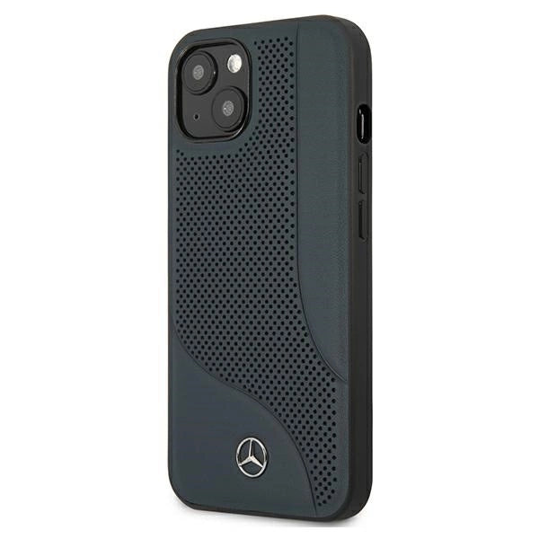 Mercedes MEHCP13SCDONA iPhone 13 mini 5,4" granatowy/navy hardcase Leather Perforated Area_1