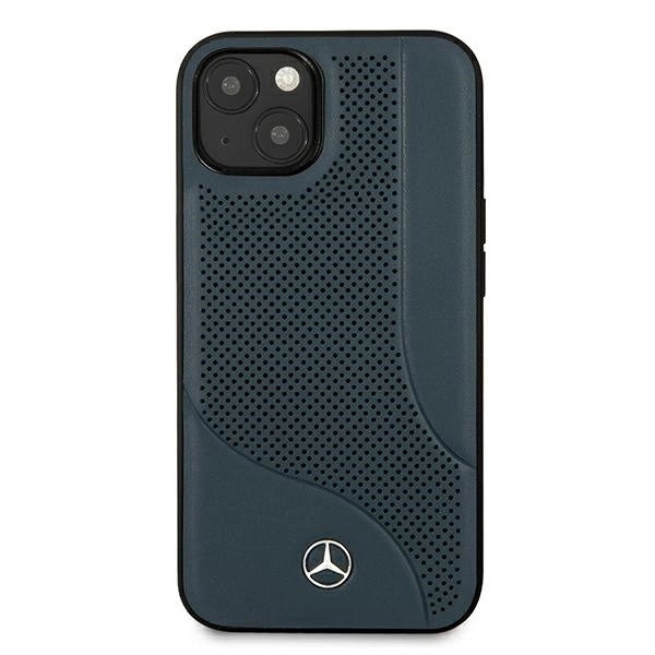 Mercedes MEHCP13SCDONA iPhone 13 mini 5,4" granatowy/navy hardcase Leather Perforated Area_2