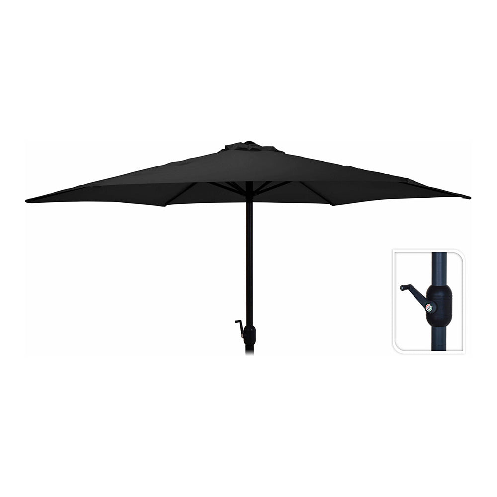 Chapéu-de-sol ø300cm altura máxima 248cm cor: cinza antracita_0