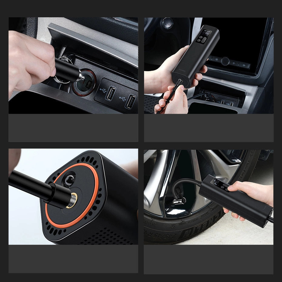 Baseus CRCQ000001 Mini Tire Compressor for Cigarette Lighter Socket - Black_30