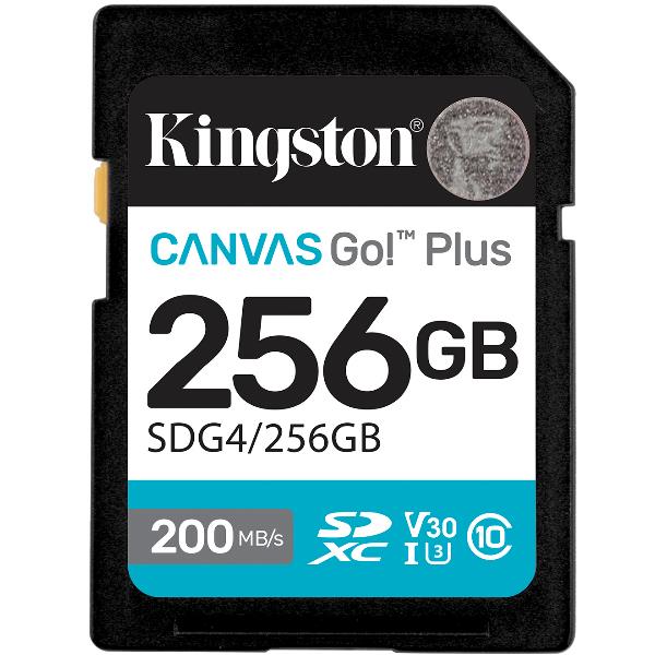Kingston Technology 256GB SDXC Canvas Go Plus Gen4 200MB/s C10 UHS-I U3 V30_1
