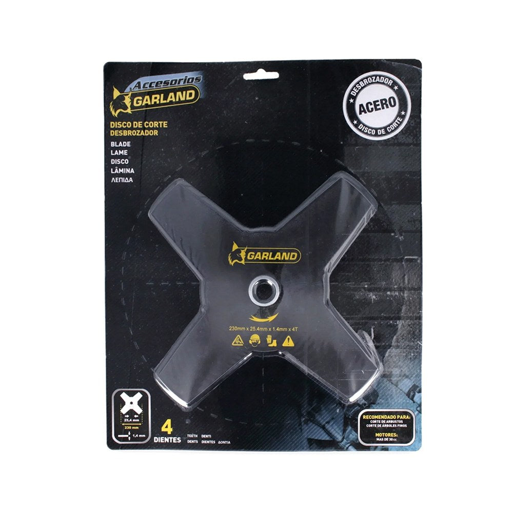 Disco de corte para roçadora, 4 dentes, ø230 x 25,4 x 1,4 mm_0