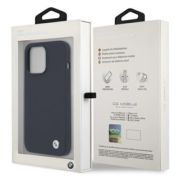BMW Silicone Signature Case for iPhone 13 Pro Max 6.7" - Navy Blue_7