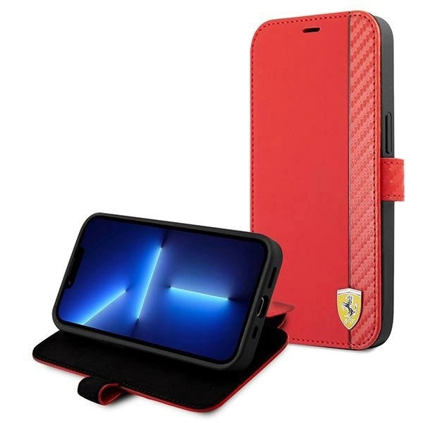 Ferrari FESAXFLBKP13SRE iPhone 13 mini 5.4" red/red book On Track Carbon Stripe_5