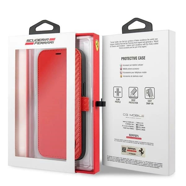 Ferrari FESAXFLBKP13SRE iPhone 13 mini 5.4" red/red book On Track Carbon Stripe_6