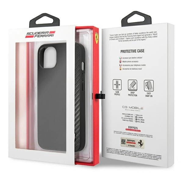 Ferrari FESAXHCP13SBK iPhone 13 mini 5.4" black/black hardcase On Track Carbon Stripe_7