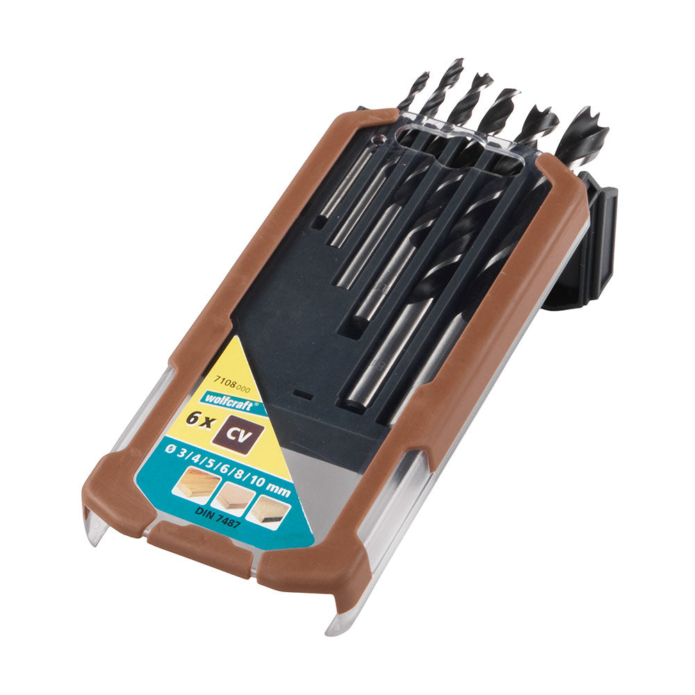 Pack 6 brocas espiral para madeira 7108000 wolfcraft_0