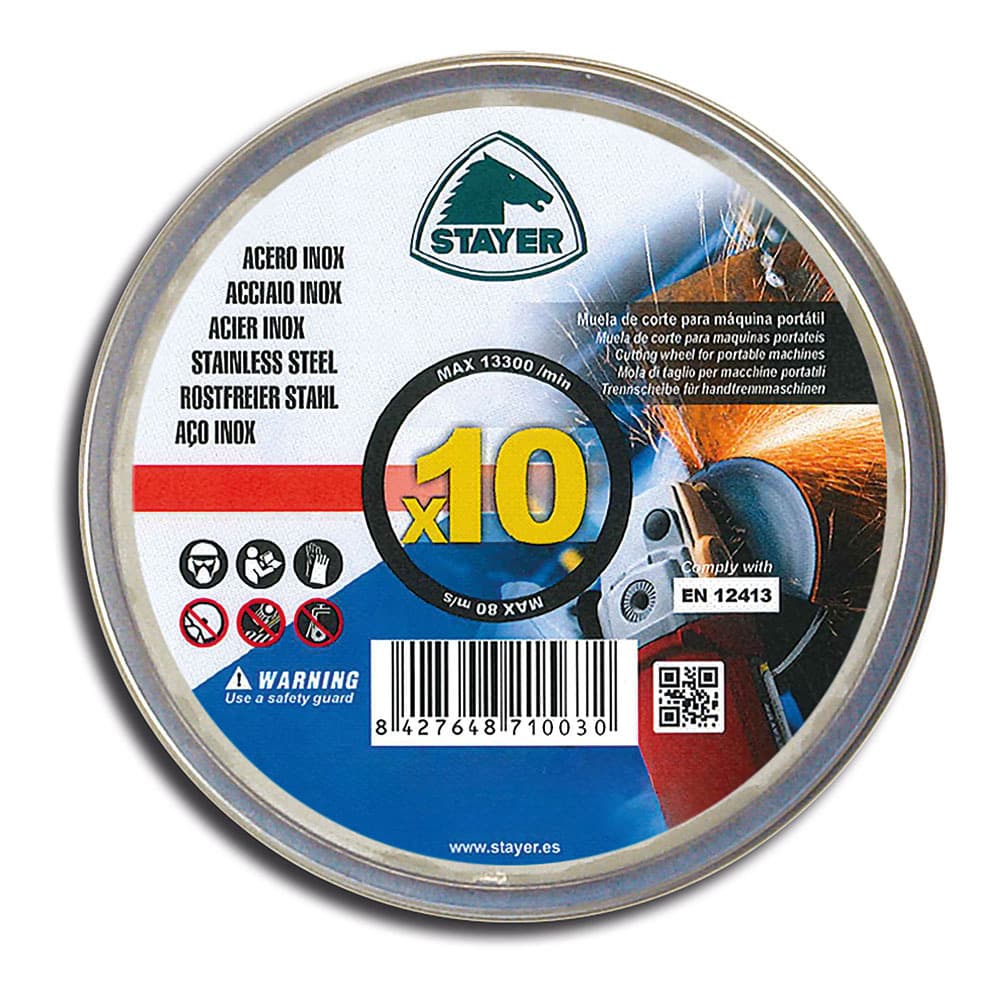 Disco extra fino em aço inox standard, pack 10 unidades, ø115x1x22,23 mm_0