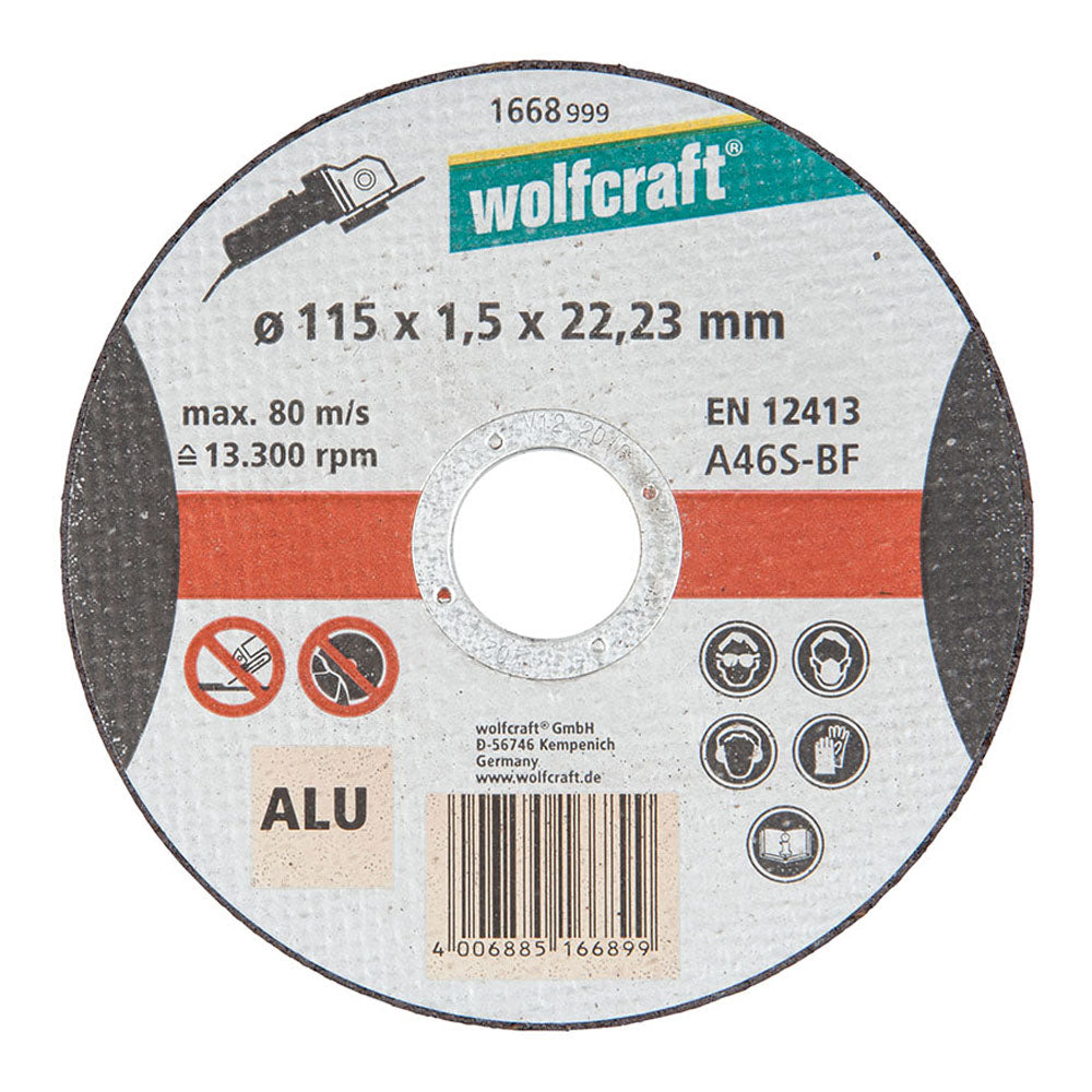 Disco de corte para aluminio ø115x1,5x22,23mm 1668999 wolfcraft_0