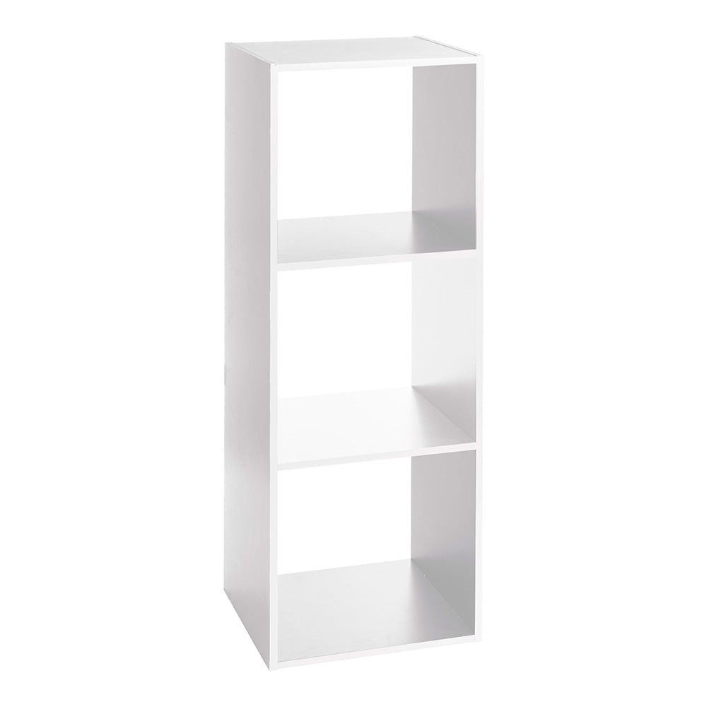 Estante madeira cor branco para 3 caixas de organização 100,5x34,4x32cm_0