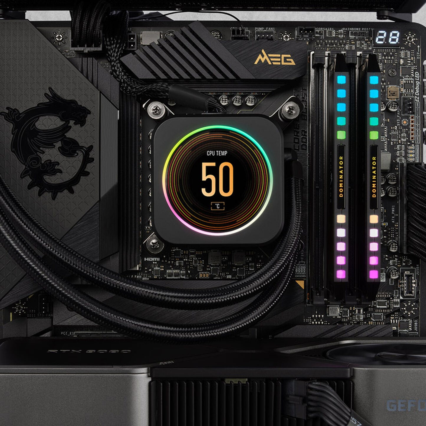 Memória RAM Corsair Dominator Platinum RGB DDR5 6600MHz 64GB (2x32GB) CL32 Pretas