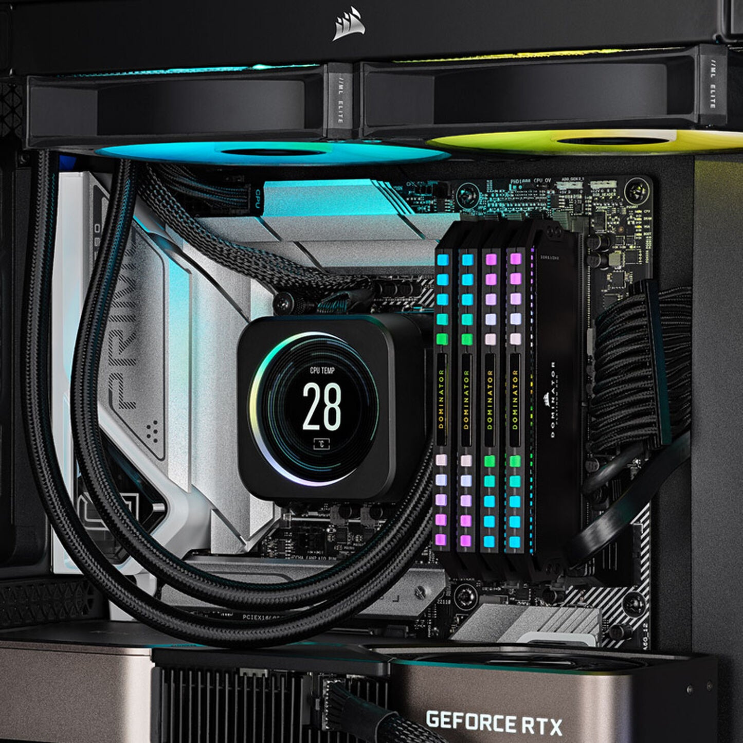Memória RAM Corsair Dominator Platinum RGB DDR5 6600MHz 64GB (2x32GB) CL32 Pretas