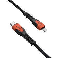 Cabo USB-C para Lightning UAG Extra Resistente / 30W / 1.5m / Preto e Laranja