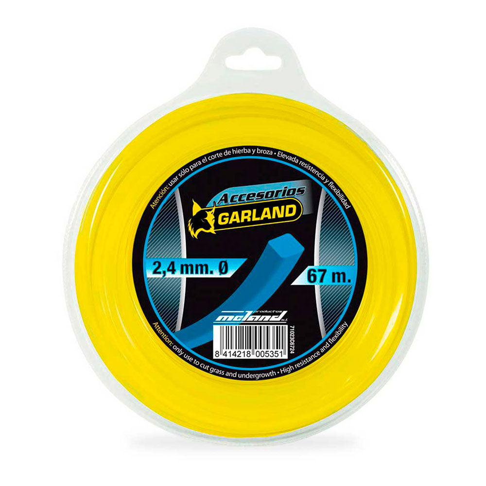 Dispensador de fio para cortador de escovas 67m 2,4mm quadrado 71023c6724 garland_0