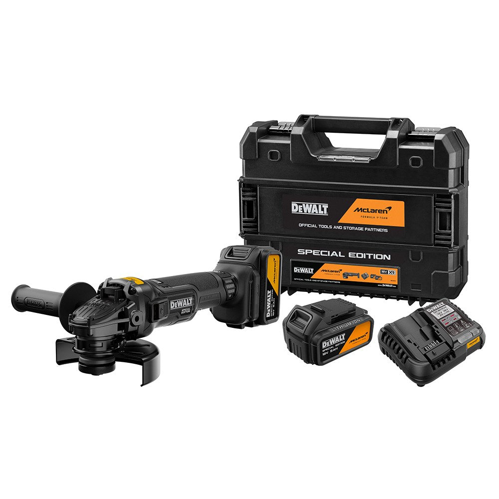 Mini rebarbadora sem escovas mclaren xr 18 v ø125 mm com 2 baterias 5 ah e carregador_0