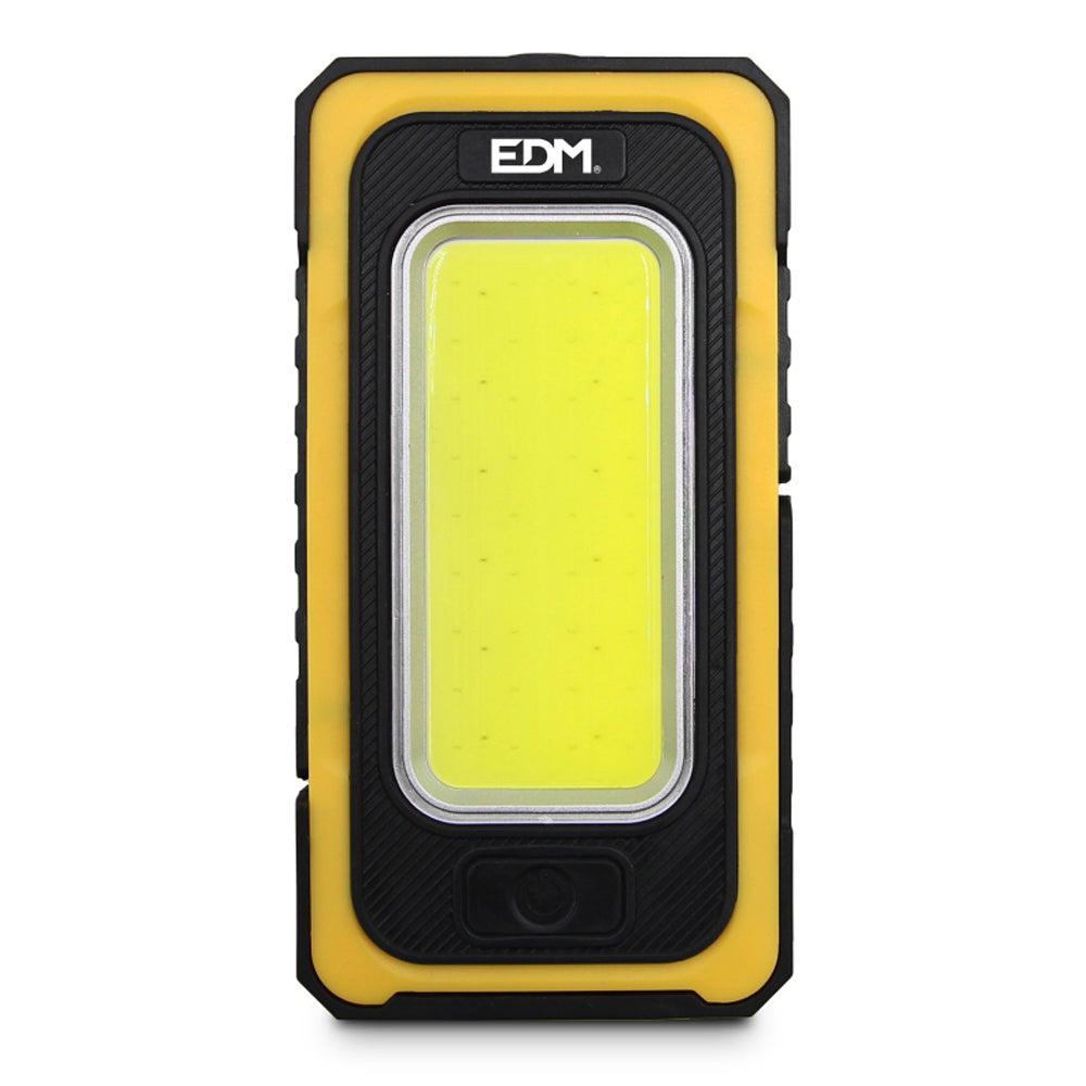 Lanterna LED Solar Recarregável EDM COB 10W 750lm com Gancho e Íman 36126