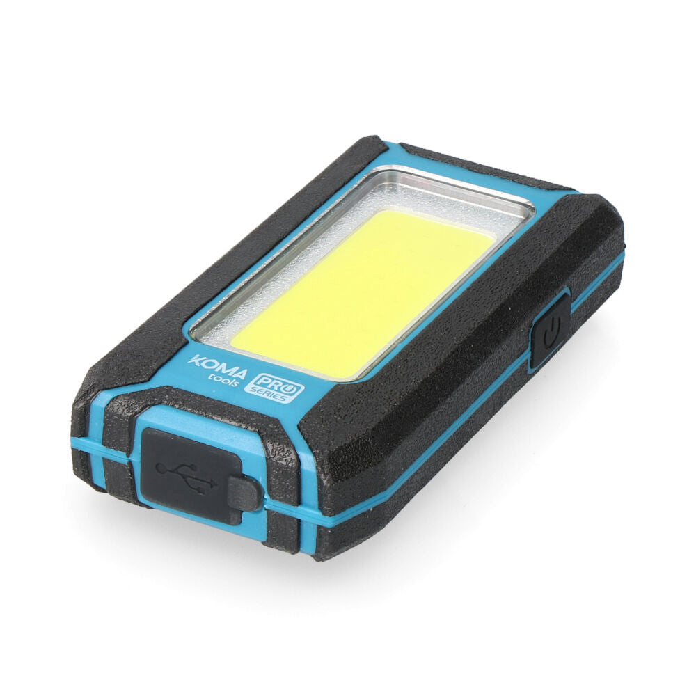 Lanterna Profissional LED KOMA TOOLS Recarregável USB 8W 500lm c/ Gancho e Íman