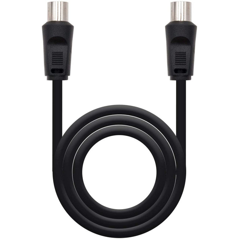 Cabo Coaxial TV Macho para Fêmea 9.5mm Preto1.8m Nanocable