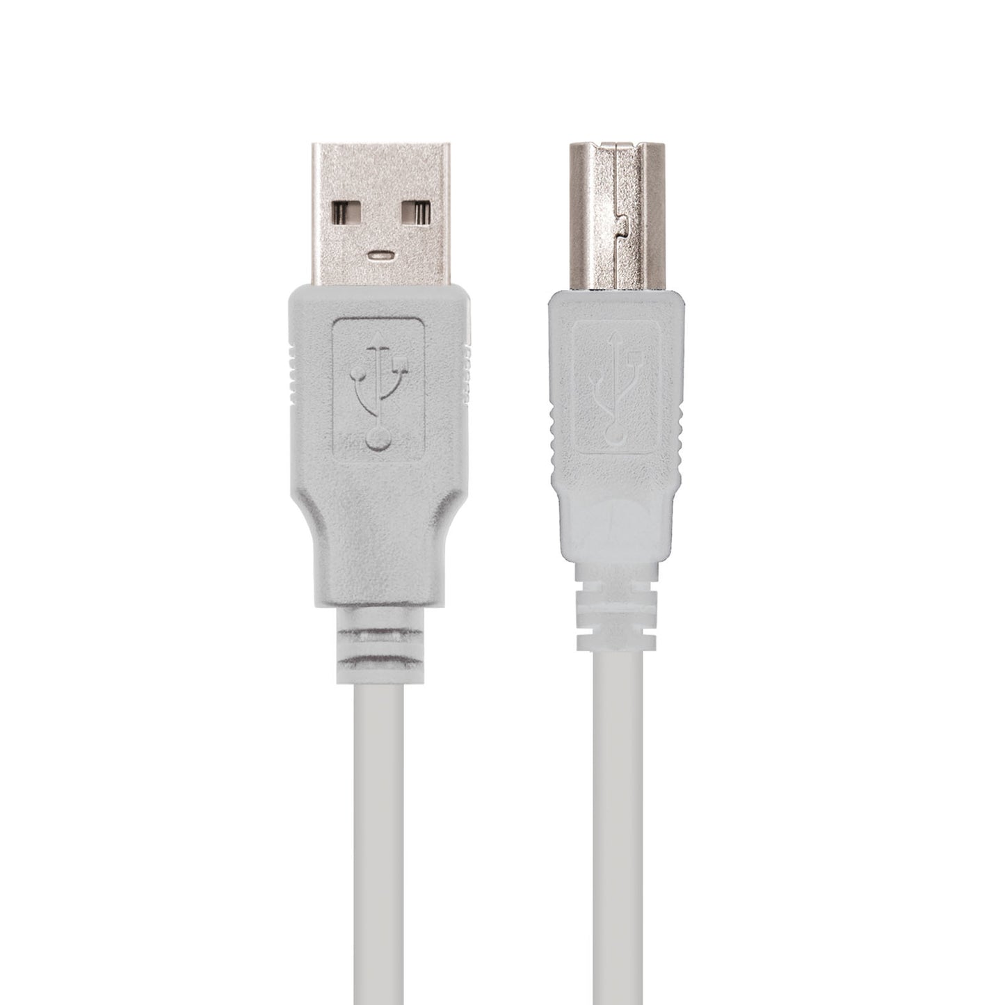 Cabo USB-A Macho para USB-B Macho 2.0 1.8m Nanocable 10.01.0103 Beige