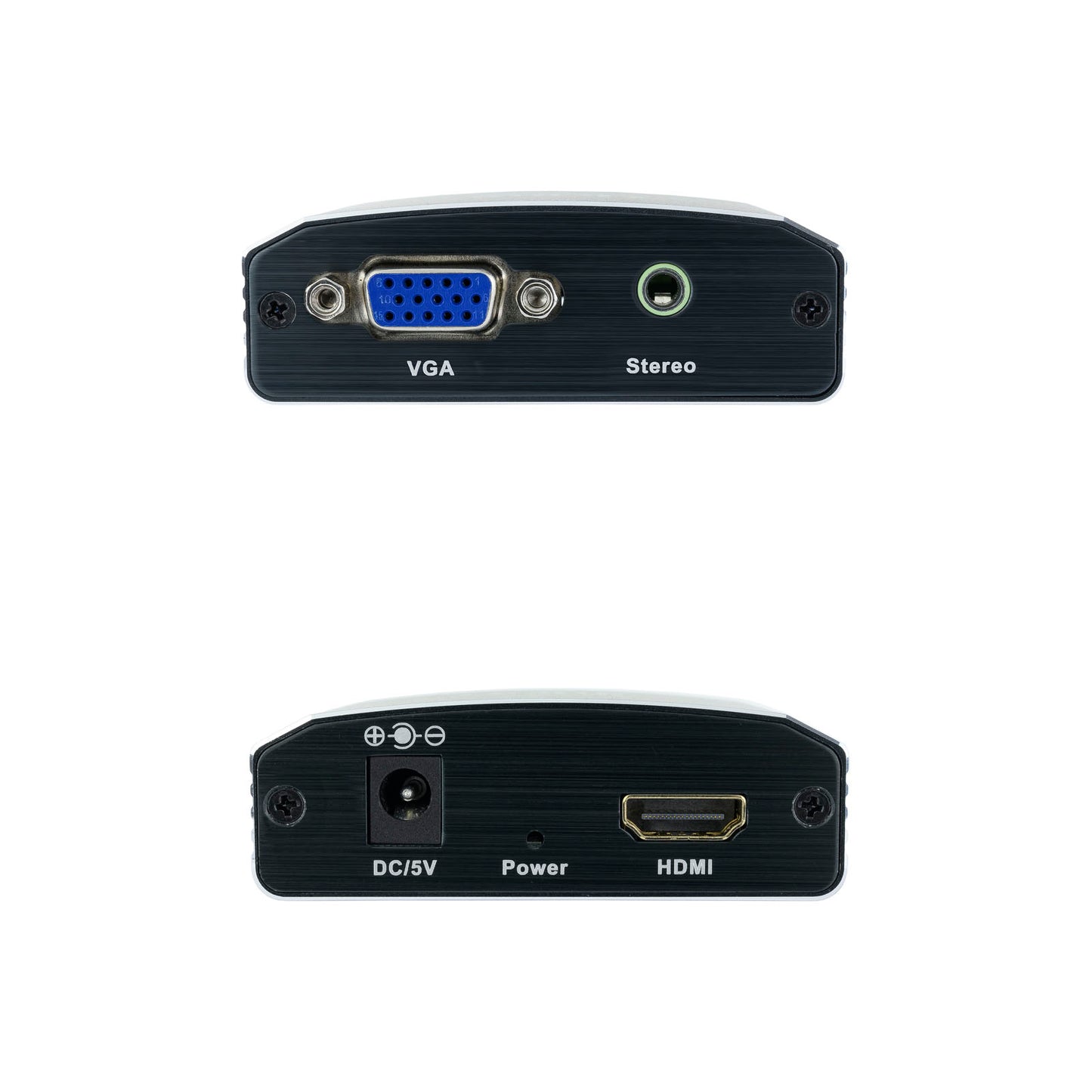 Conversor VGA Fêmea + Jack 3.5m para HDMI Fêmea / Nanocable 10.16.2101-BK / 15cm / Preto