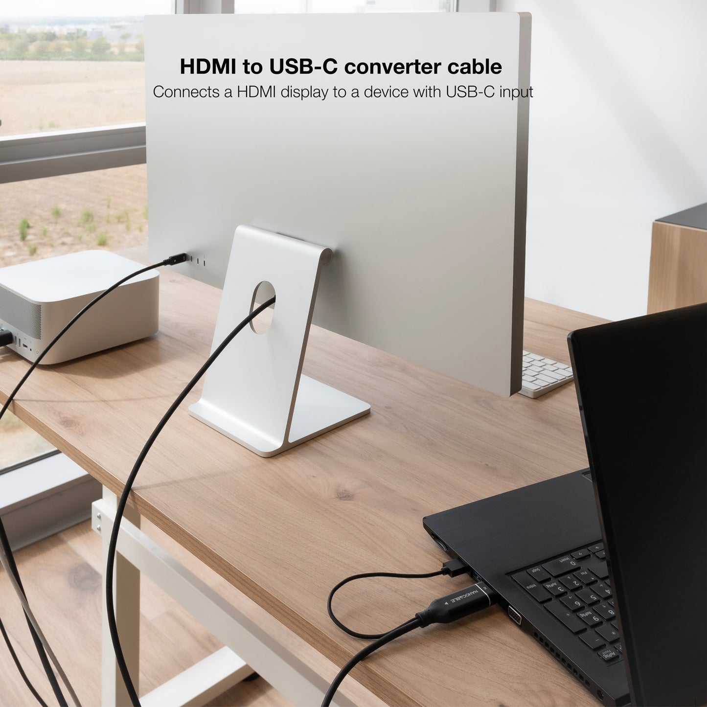 Cabo HDMI Macho 2.0 + USB para USB-C Macho 1.8m Nanocable NAN-CAB_10_15_4354