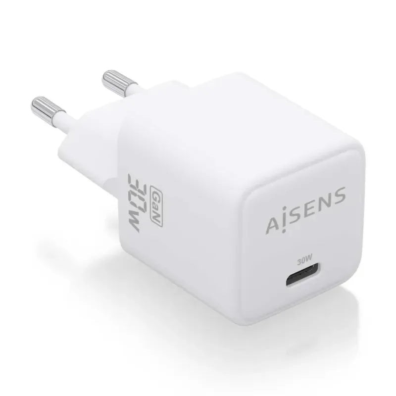 Carregador de Parede USB-C AISENS Fast Charging / 30W / Branco