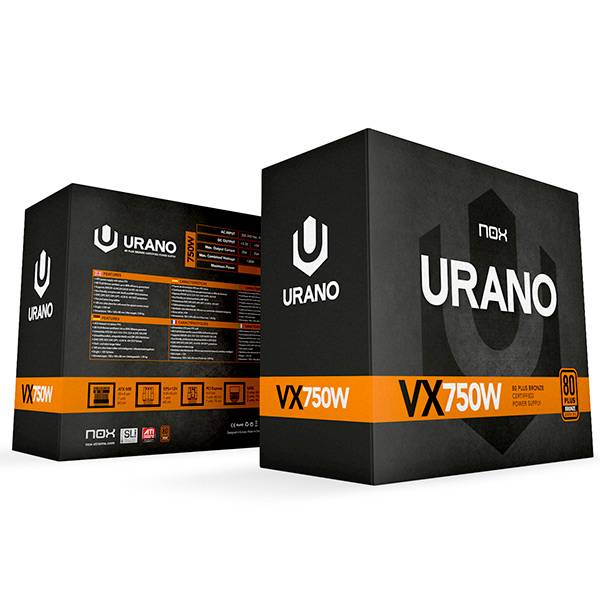 Fonte de Alimentação ATX Nox Urano VX 750W 80 Plus Bronze Edition