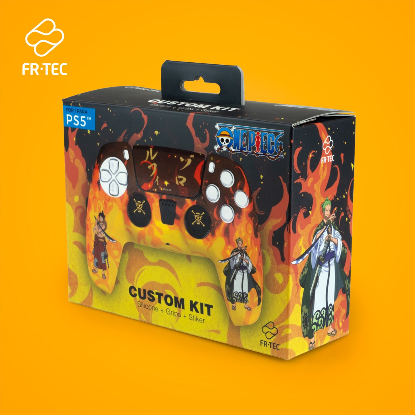 Dualsense PS5 Custom Kit One Piece Fire FR-TEC