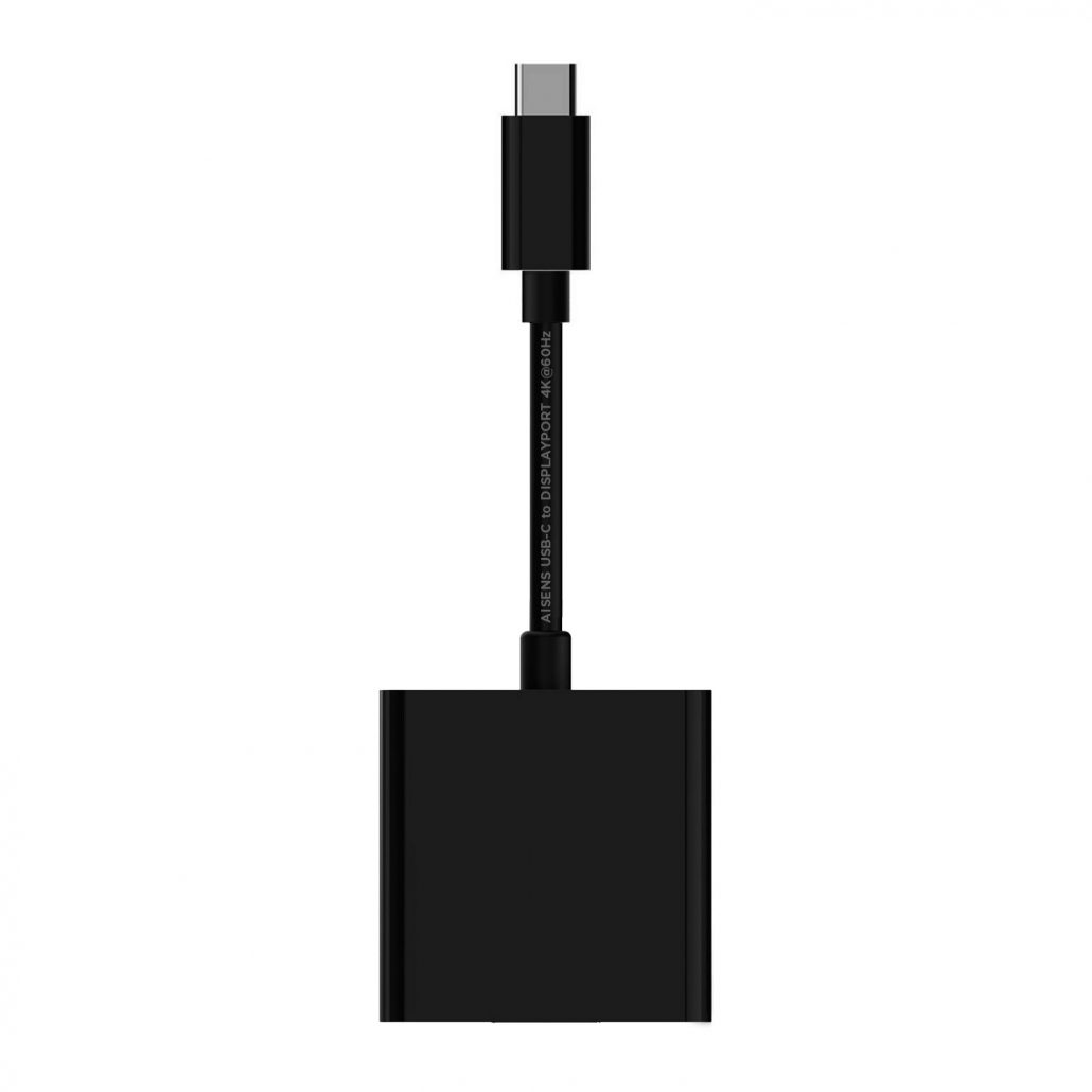 Conversor Aisens A109-0345/ USB Tipo-C Macho - DisplayPort Fêmea/ 15cm/ Preto