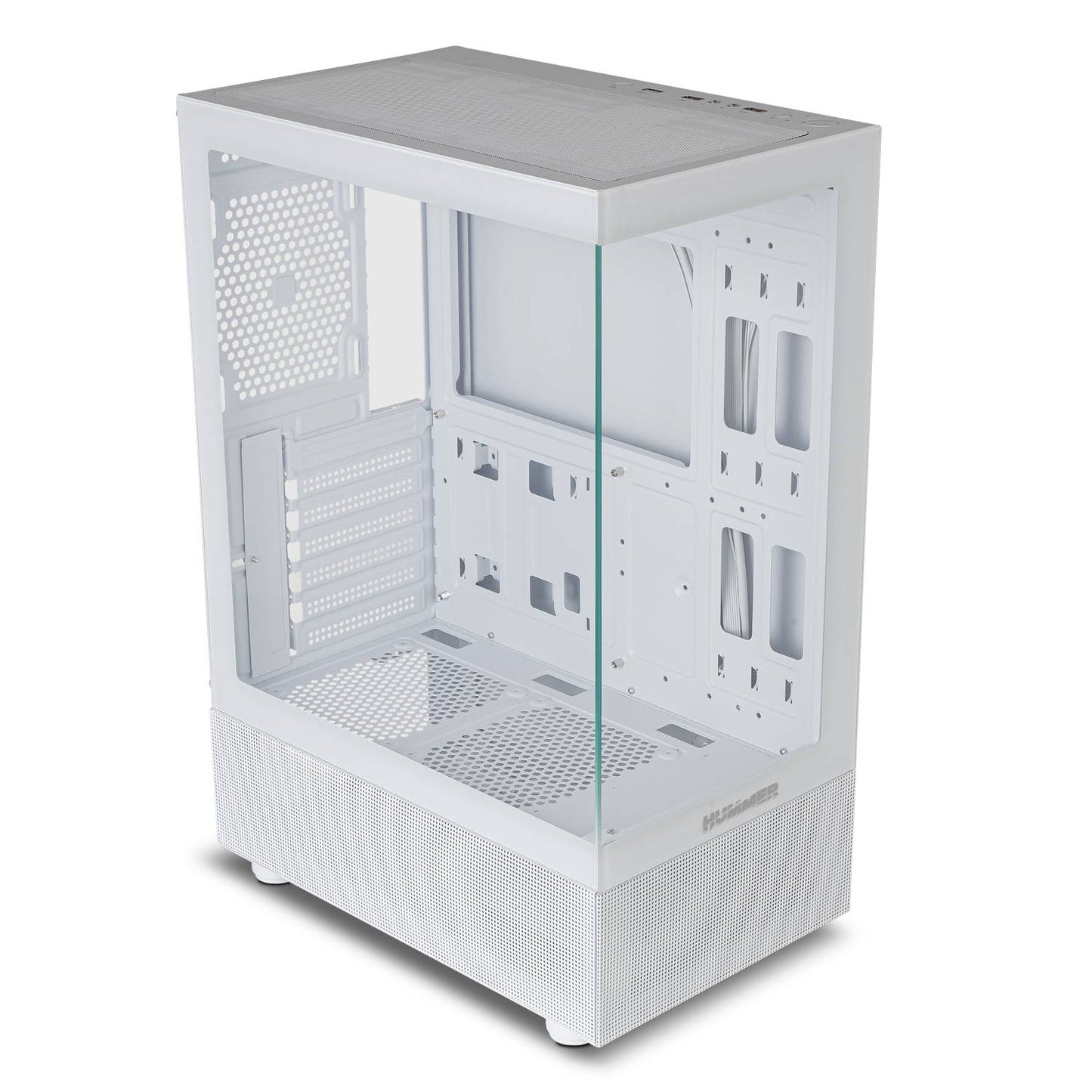 Caixa ATX Nox Hummer Vision Tempered Glass Branca
