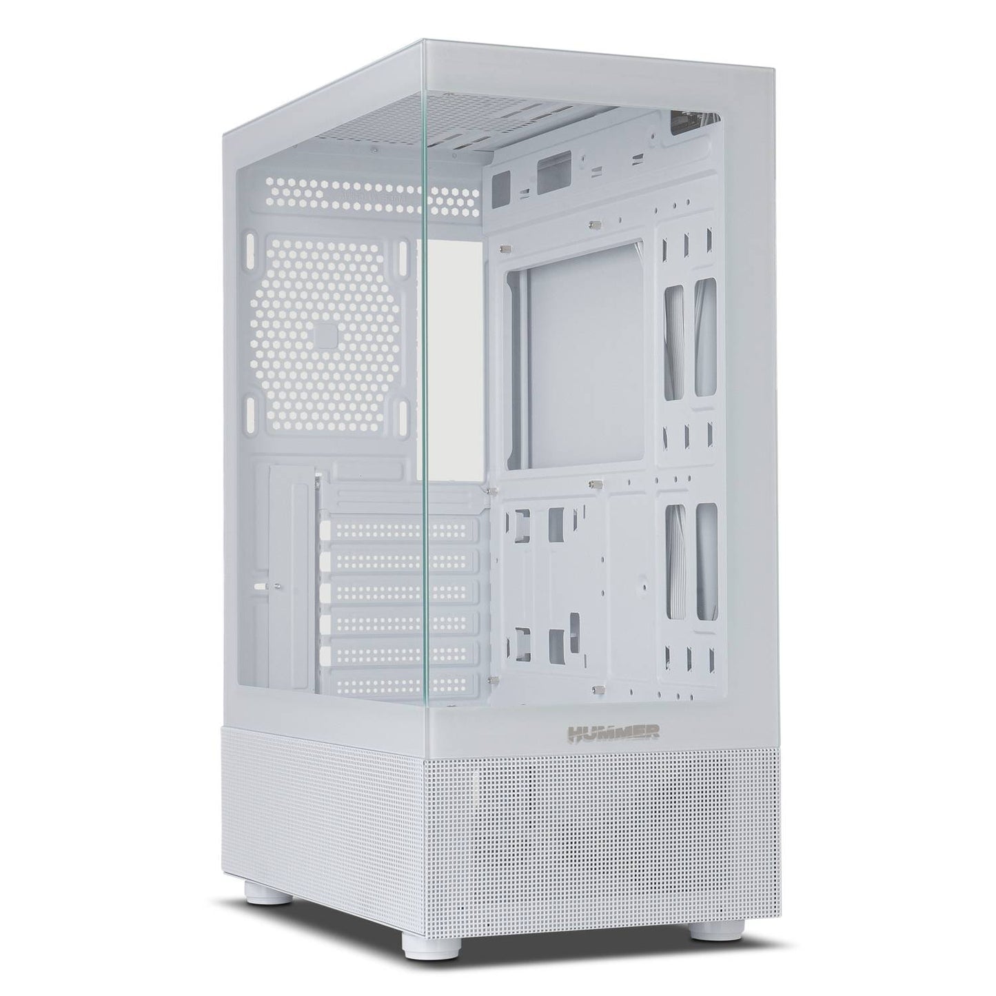 Caixa ATX Nox Hummer Vision Tempered Glass Branca