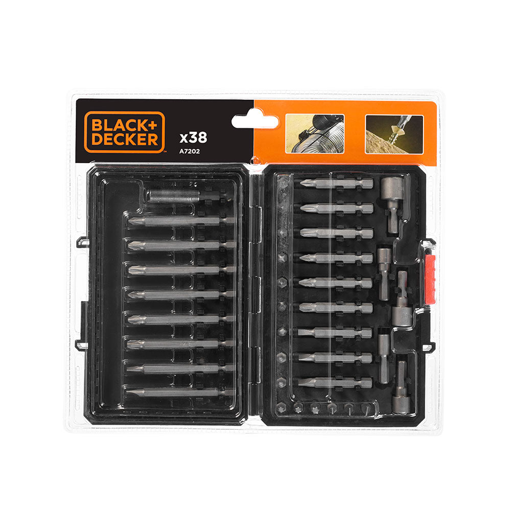 Kit de 38 peças para aparafusar a7202-xj black+decker_0