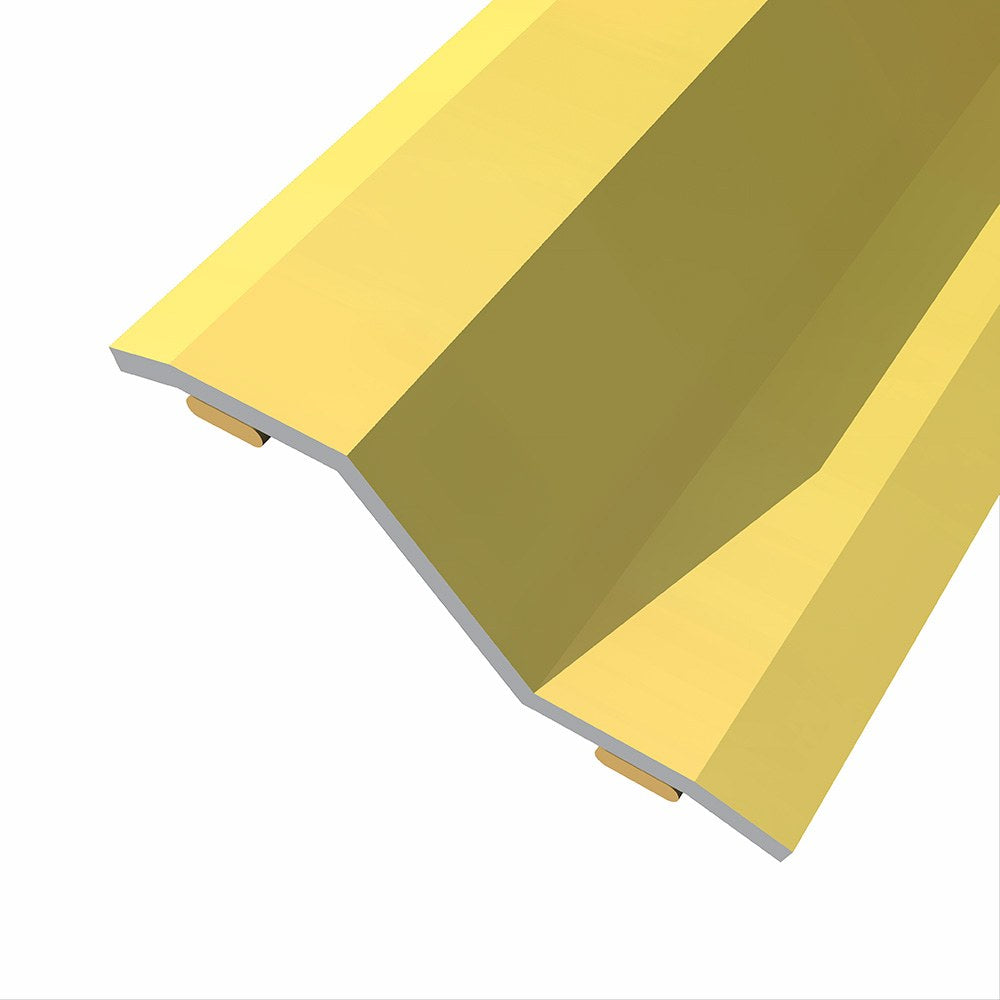 Junta de aço para desnÃvel 8-14 mm, adesiva, flooring, dourada, 166 x 3,6 cm_0
