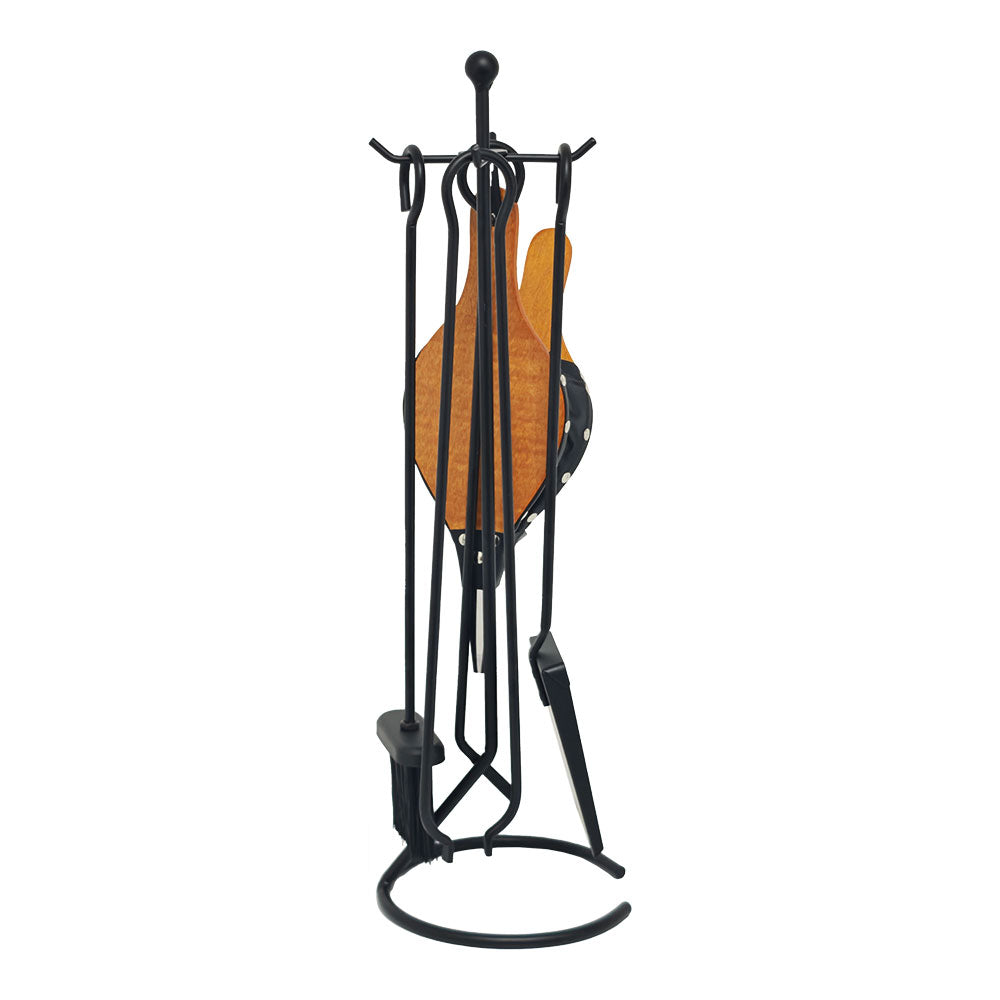 Kit lareira, preto, 5 peças, 20,5 x 66 cm_0