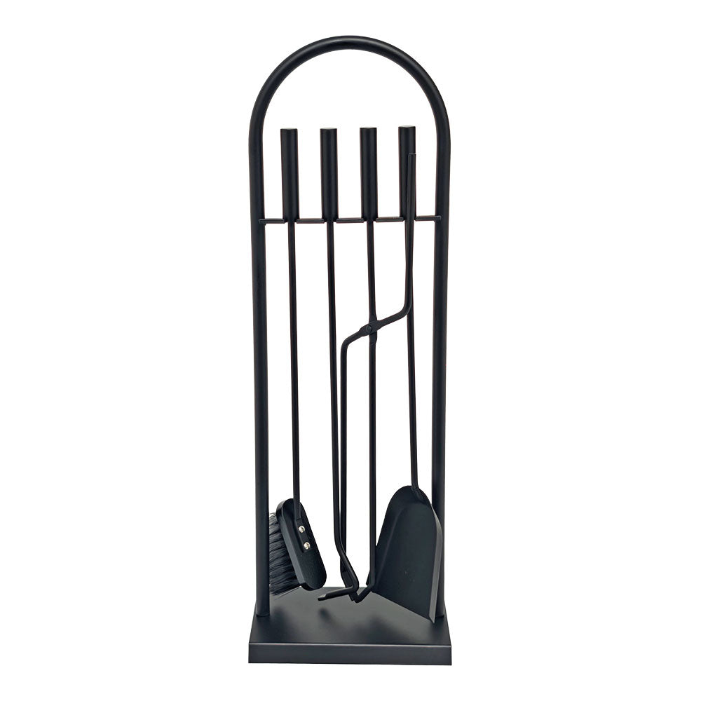 Kit lareira, preto, 4 peças, 23 x 68 cm_0
