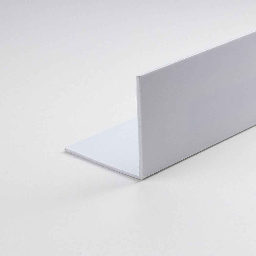 Perfil angular diy em pvc branco acetinado 1000 x 40 x 40 mm_0