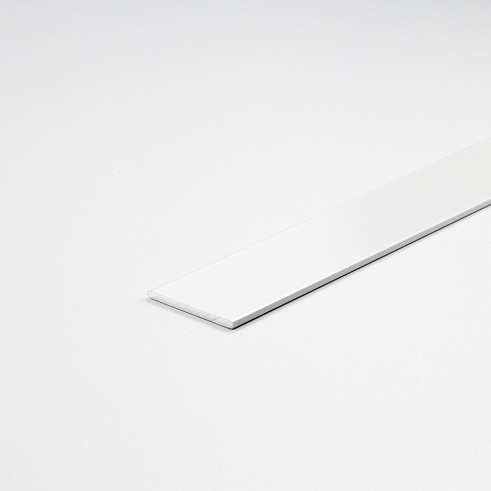 Perfil diy, barra plana de alumÃnio pintada de branco, 1000 x 20 x 2 mm_0