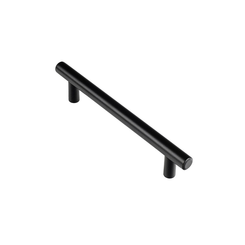 Puxador para móvel tipo asa, modelo 891h, de aço inoxidável com acabamento preto mate, 128 mm._0