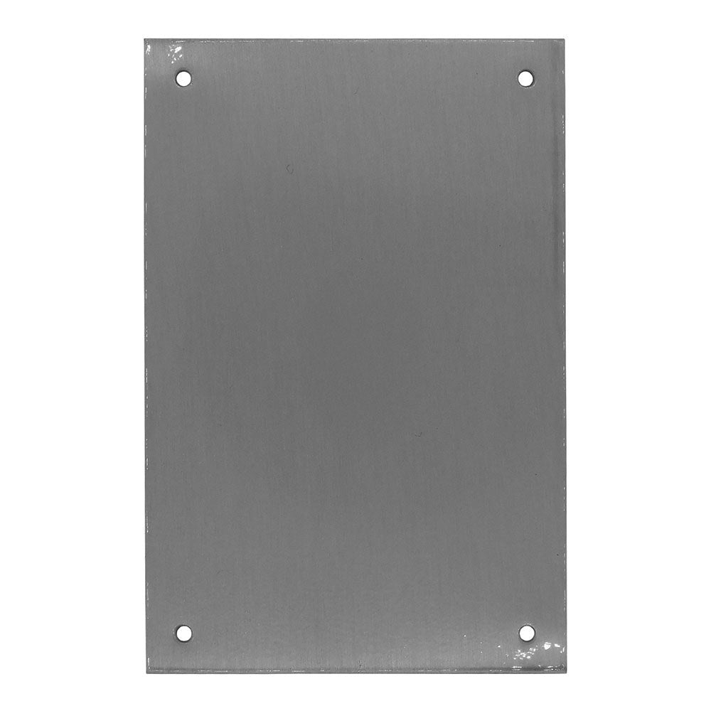 Placa cega, modelo plp12, fabricada em aço inoxidável com acabamento inox, 80 x 120 mm,_0