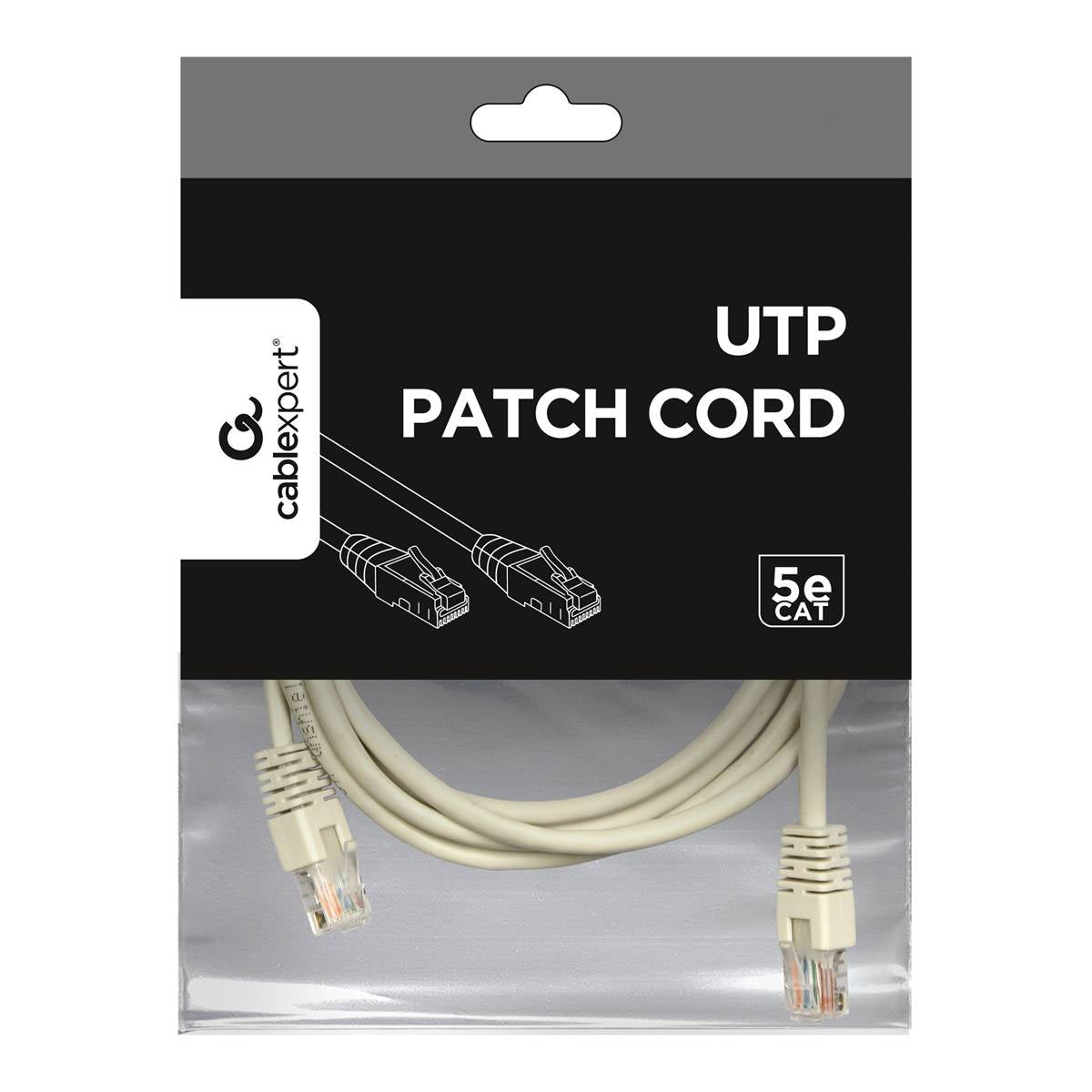 Cabo de Rede Gembird PP12-2M / Cat5e / UTP / 2m / AWG26 / Cinzento