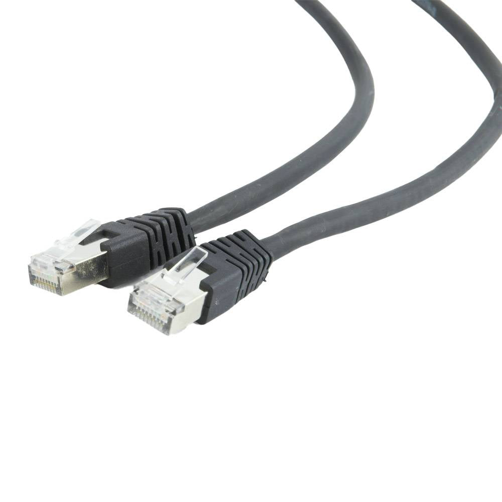 Cabo de Rede Gembird PP6A-LSZHCU-BK-0.5M / Cat6a / S/FTP / 0.5m / LSZH / Preto