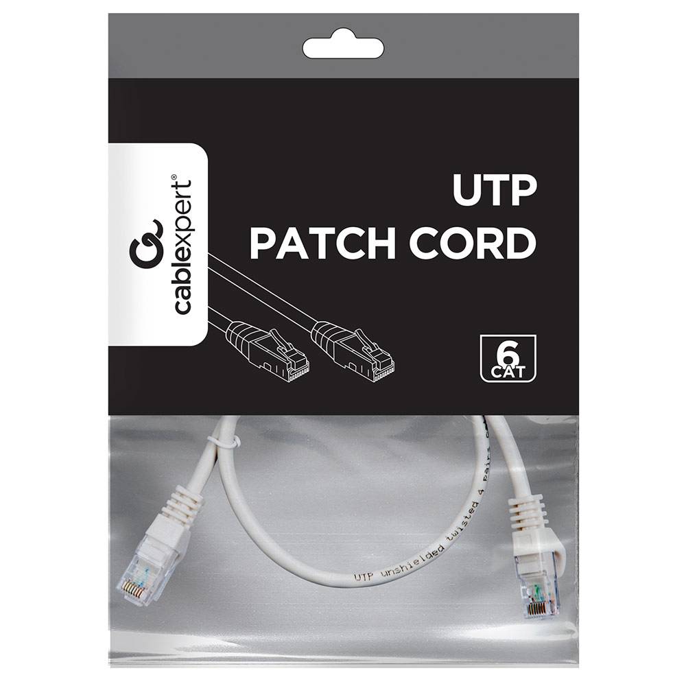 Cabo de Rede Gembird PP6U-0.25M / Cat6 / UTP / 0.25m / AWG26 / Cinza