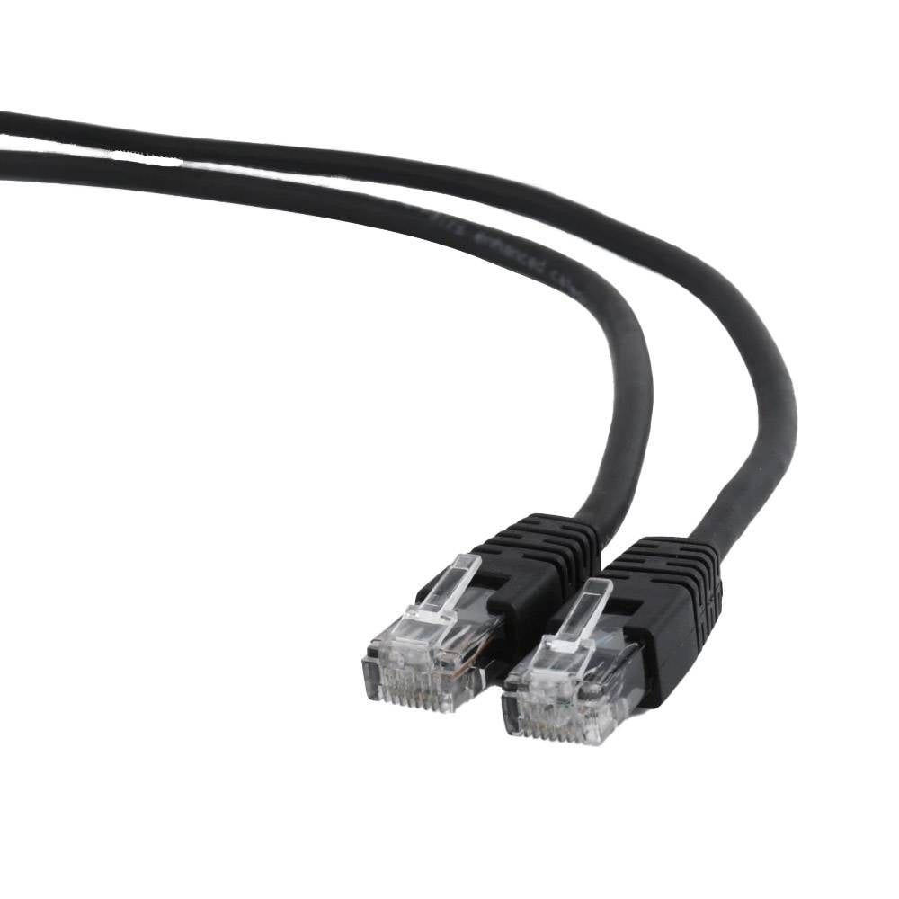 Cabo de Rede Gembird PP6U-0.5M/BK / Cat6 / UTP / 0.5m / AWG26 / Preto